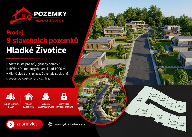 Stavební pozemky Hladké Životice – REALIT-STAV RK Kopřivnice